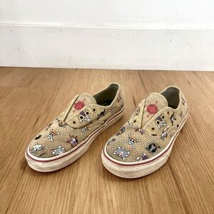 SOLD Vans x One Piece Authentic Straw Hat Crew Natural W 7.5 Sneaker Shoe RARE